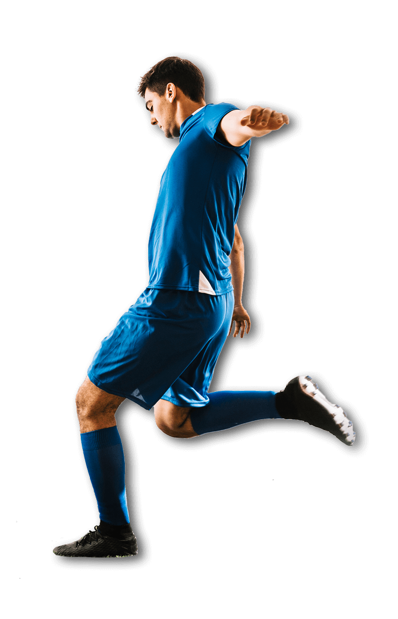 1UFA รูปภาพนักฟุตบอลเสื้อสีฟ้า